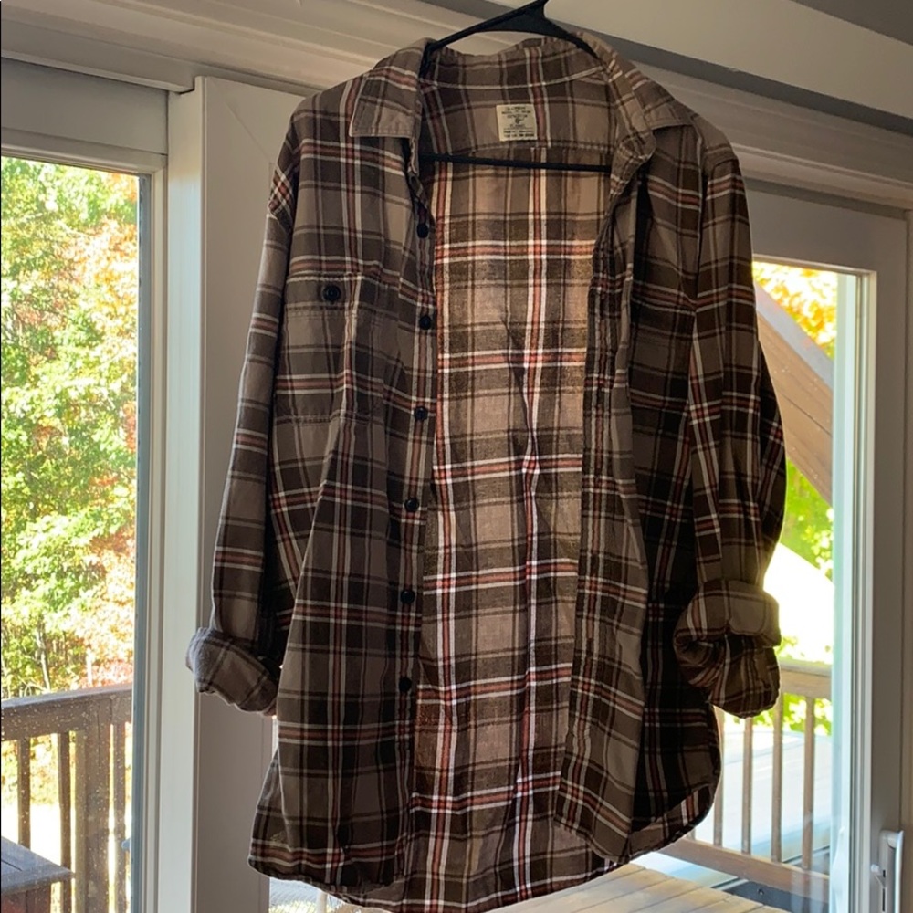 J Crew Men’s cotton plaid flannel